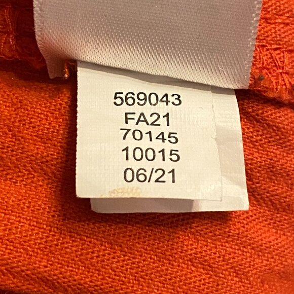 Loft Outlet Corduroy Shirt Jacket Orange Shacket Fall Layer Western Cowgirl-M - Picture 10 of 11